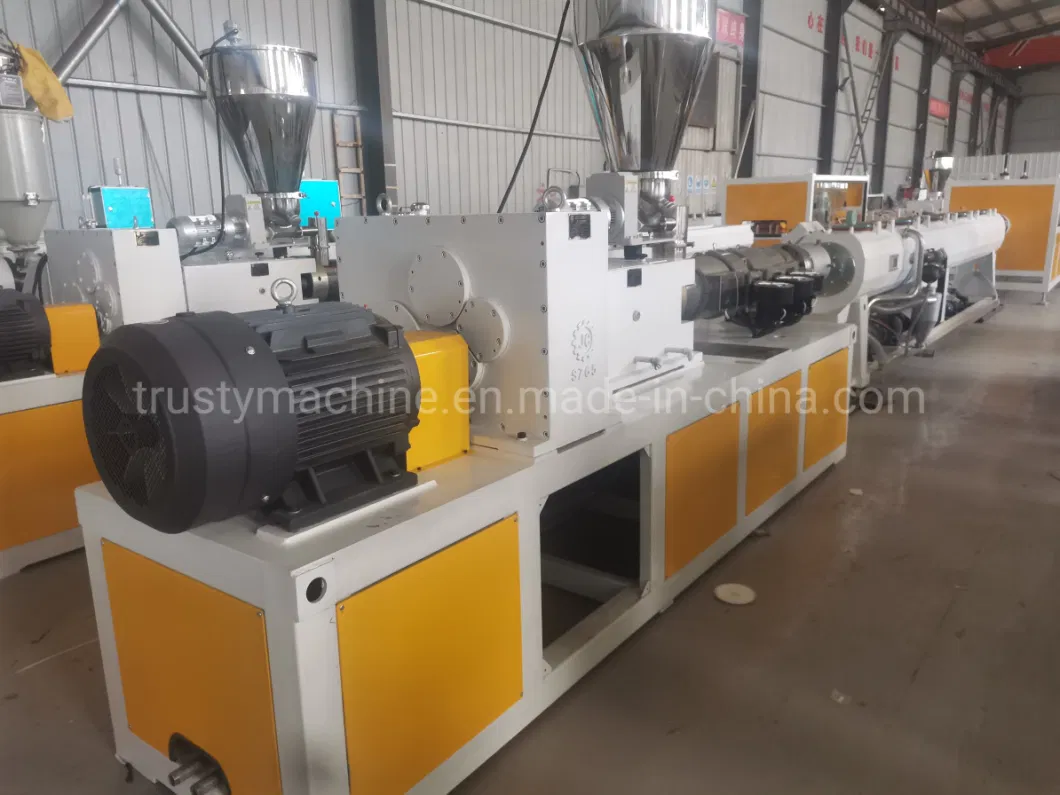 50mm-160mm PVC Pipe Machine PVC Water Supply Pipe Extrusion Line