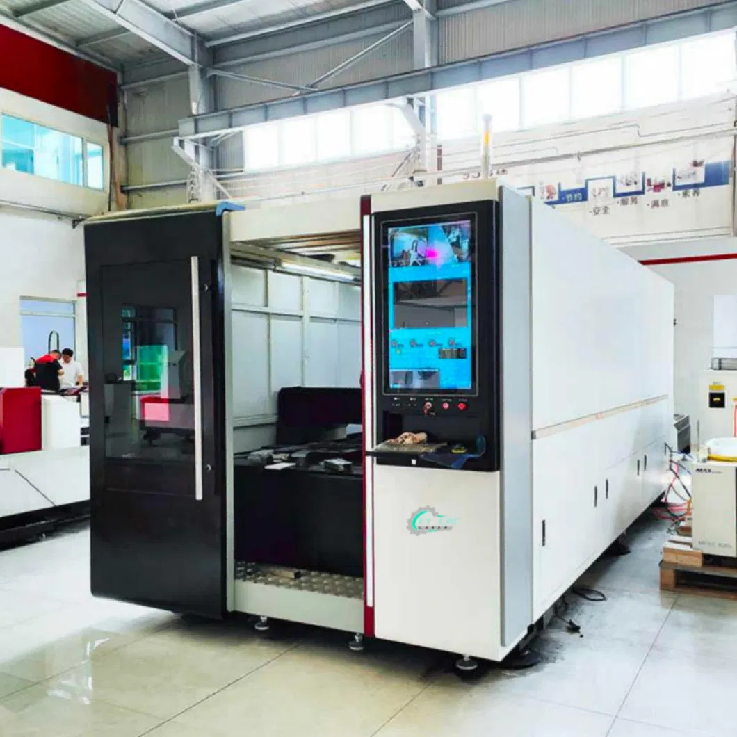 3kw Ipg Power Full Closed Pallet Change 3015 CNC Fiber Laser Cutting Machine Exchange Table with Protective Cover