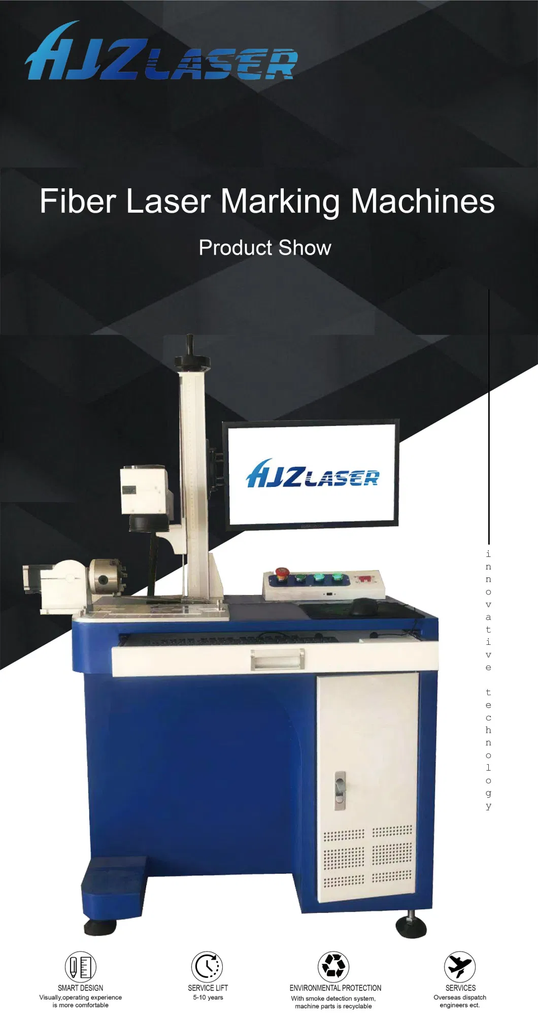 Fiber Laser Marking Machine for Logo Printing Numbering on Plastic