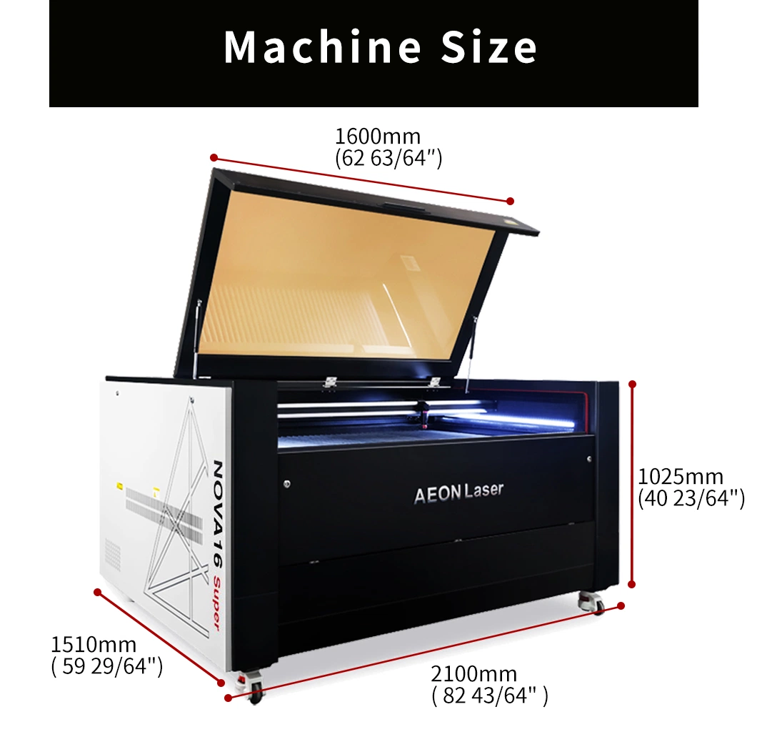 1610 Laser Etcher for Glass with 130W/150W CO2 Glass Tube +RF30W/60W Metal Tube