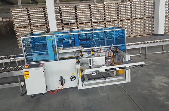 Leadworld Fully Automatic Box Case Sealer Erector Packer Adhesive Bottom Taping Folding Carton Erector Erecting Open Machine