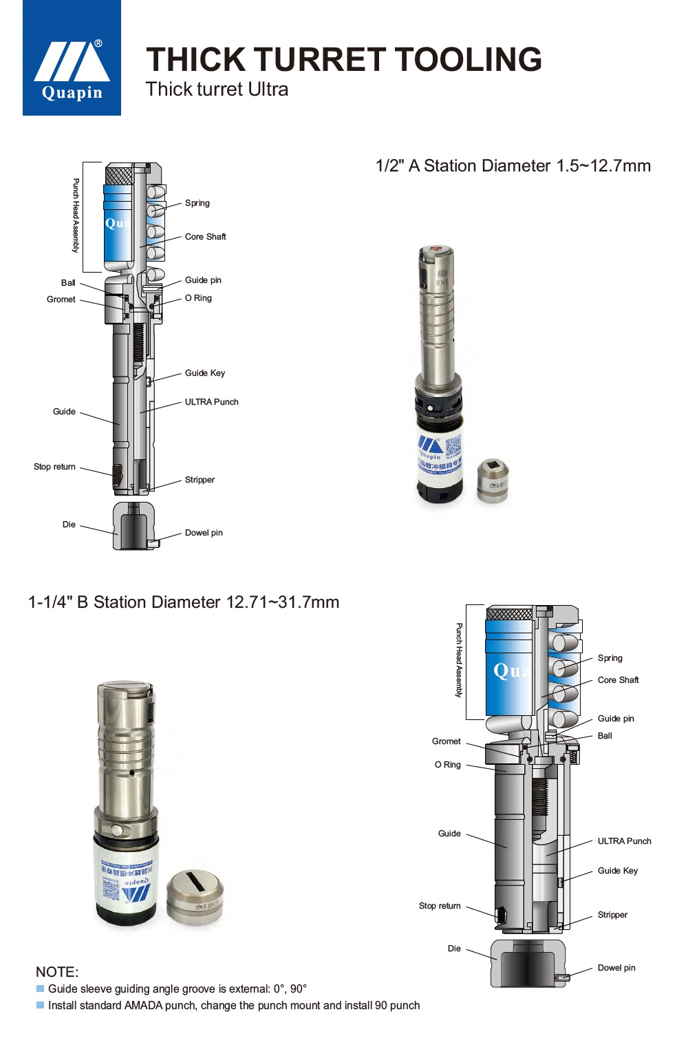 CNC Thick Turret Ultra Tec Tools System Punch for Turret Punch