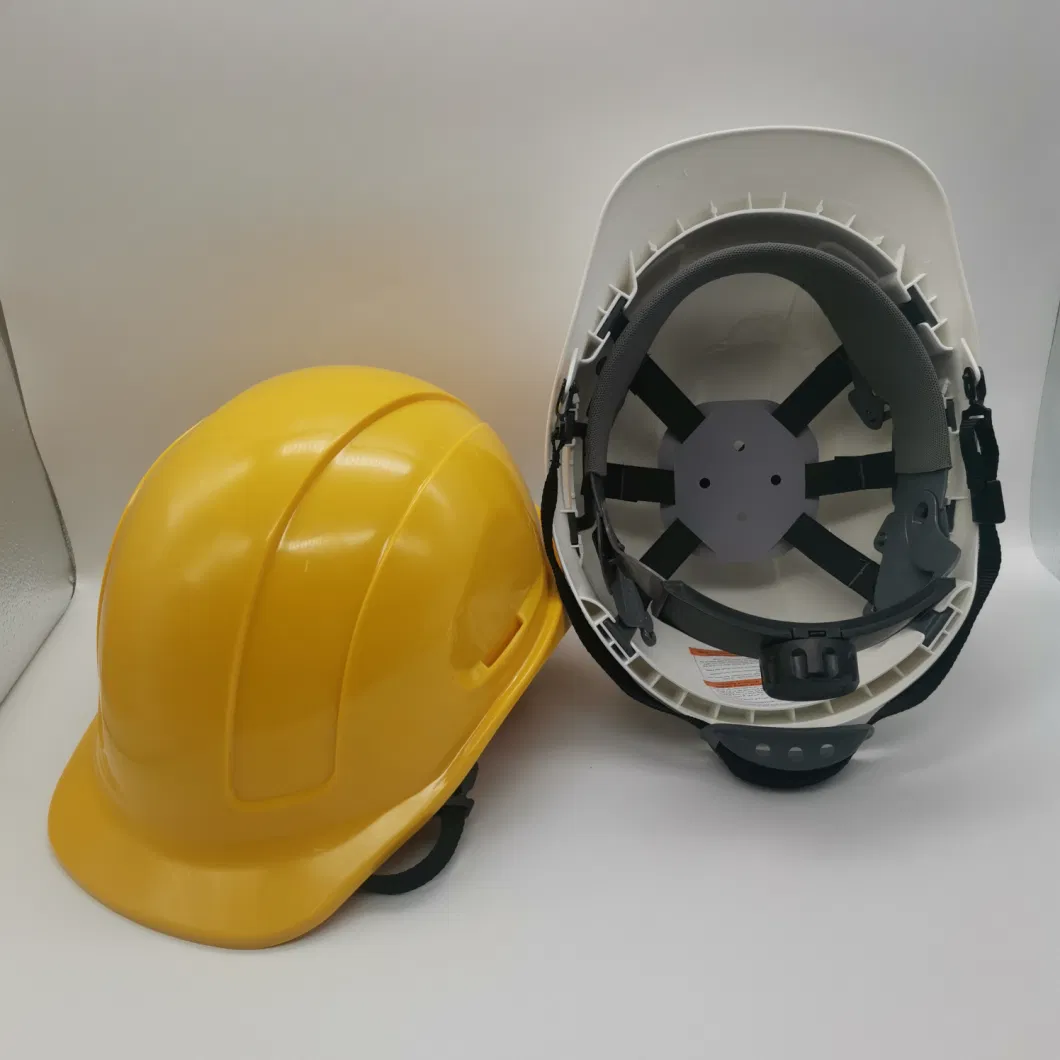 Industrial Safety Helmet Hat PC/ABS or ABS or HDPE Material Shell 6 Points Support Different Colours with CE ANSI