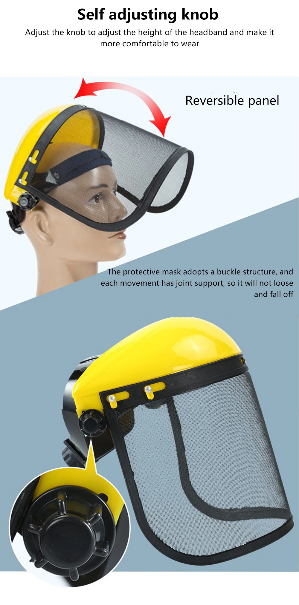 Welding Protective Gear The safety Knob Control Steel Wire Mesh Welding Helmet