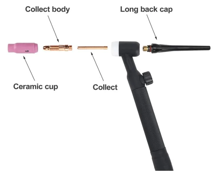 125A Air-Cooled Head Body 9 TIG Welding Torch