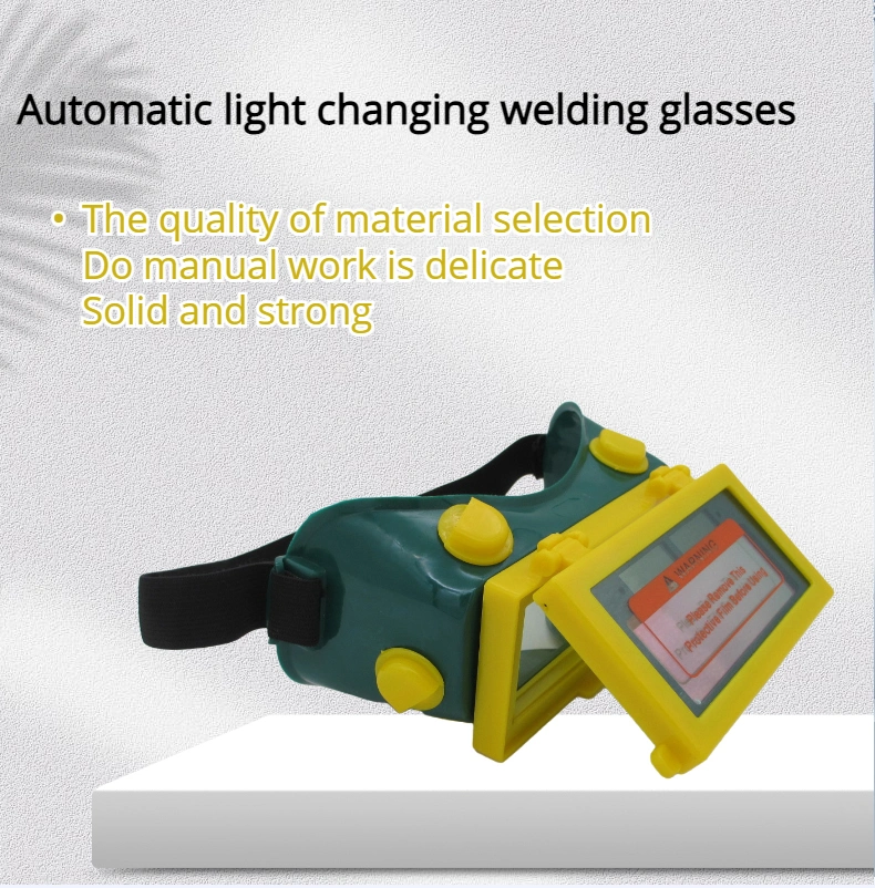 Adjustable Safety Glasses Special Flip up Pancake Welding Hood Auto Darkening Welding Lens Goggle Leather Welding Helmet