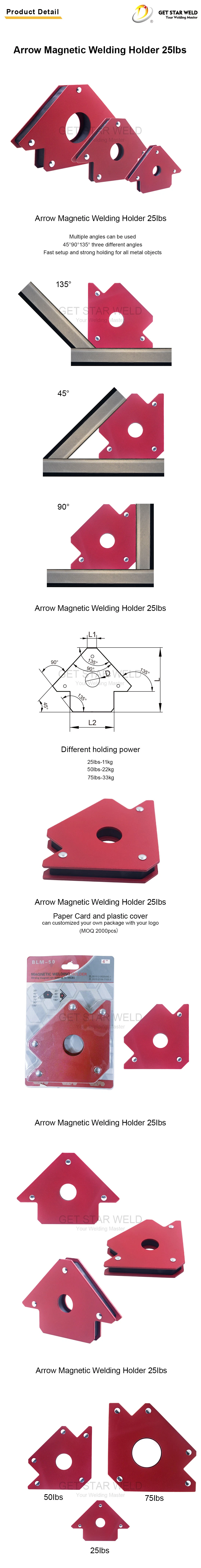 Get Star Weld Angle Arrow Magnetic Set Square Welding Magnet Clamp Holder 25lbs for Wholesale