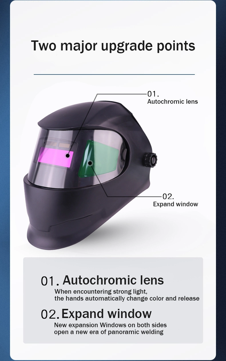 Head-Mounted Solar Auto-Darkening Welding Mask Anti-Glare Welding Helmet