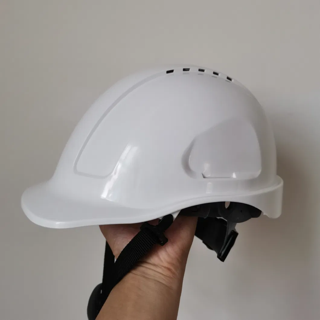 Industrial Safety Helmet Hat PC/ABS or ABS or HDPE Material Shell 6 Points Support Different Colours with CE ANSI