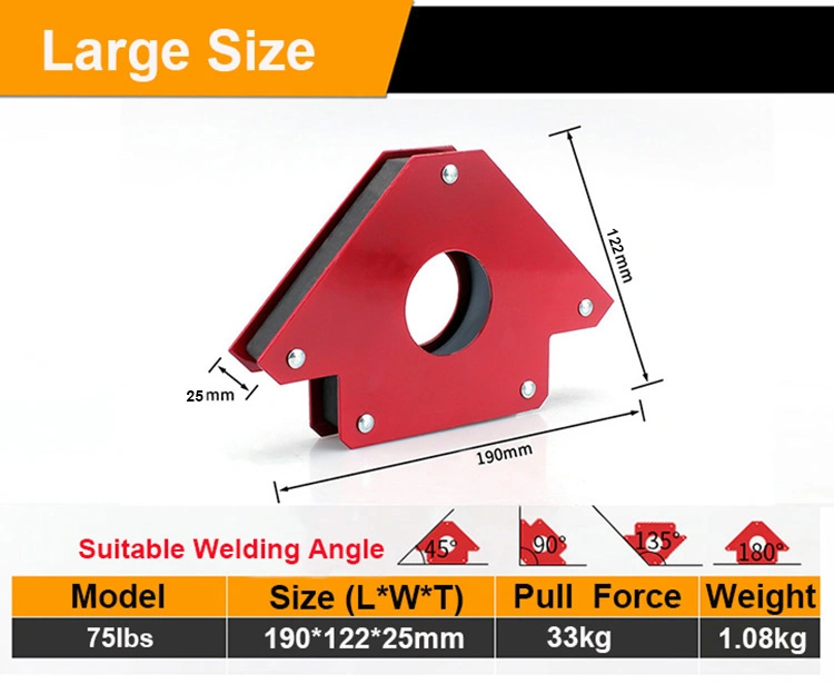 Rhk 3&quot;4&quot;5&quot; Arrow Welding Magnet Unique Double Strong Magnetic Welding Holder