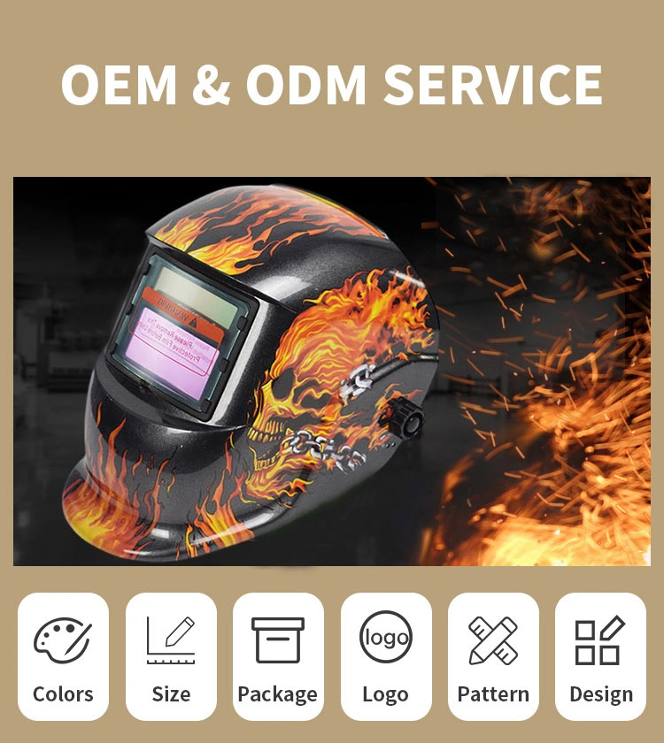 Made in China Chameleon Lightening Comfortable Welder Mask Skull Monster TIG Best Welding Helmet