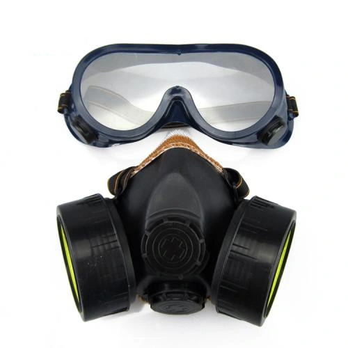 Double Protection Filter Chemical Gas Respirator Glasses Fullface Gas Mask