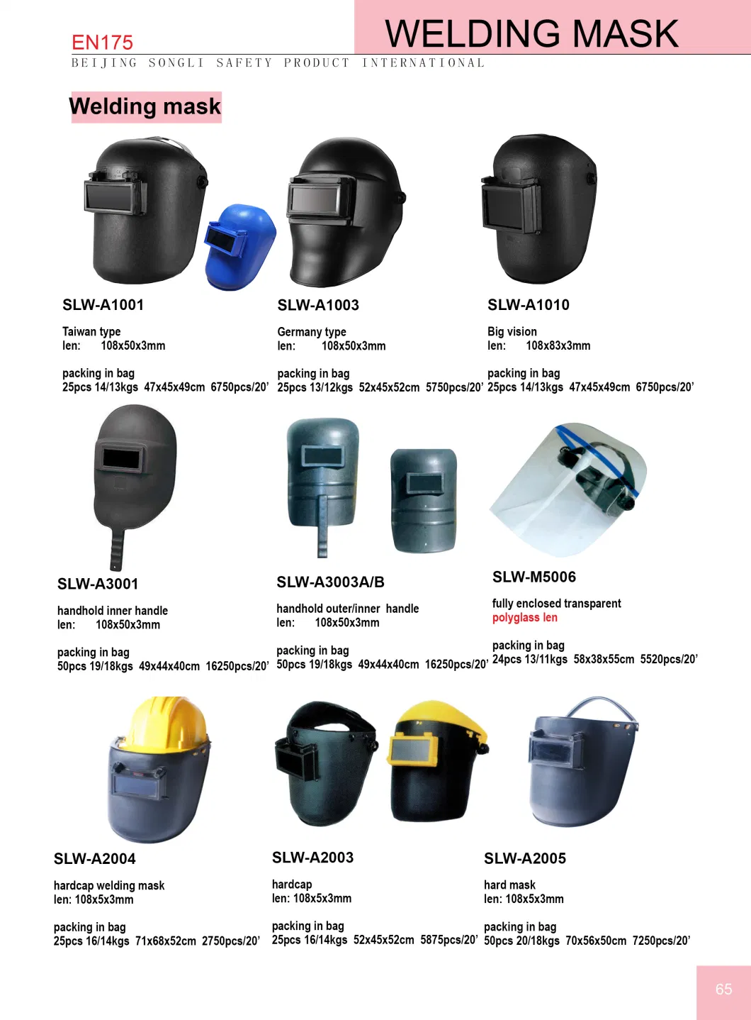 Slw-M7005 Welding Mask Visor and Holder Face Shield