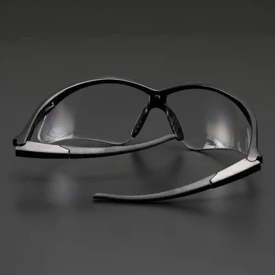Gamba in gomma morbida PA telaio in nylon anti UV 400 Antifog Occhiali di sicurezza CE protezione per lenti PC