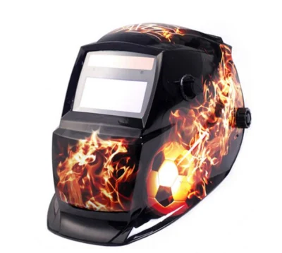 Solar Power casco per saldatura oscurante automatico ampio campo visivo saldatore Cappuccio per maschera con cappuccio ad arco TIG MIG (fantasma della morte)