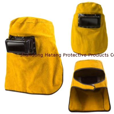 Maschera di saldatura Cow maschera di saldatura in pelle casco Premium Filter Lente Anti-Glare Solar Auto Darkening Manufacturing vende