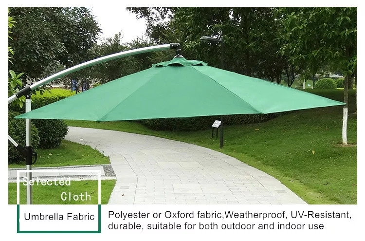 Wholesale Custom Branded Summer High Quality Hanging Patio Umbrellas &amp; Bases Leisure Ways Large Outdoor Umbrella