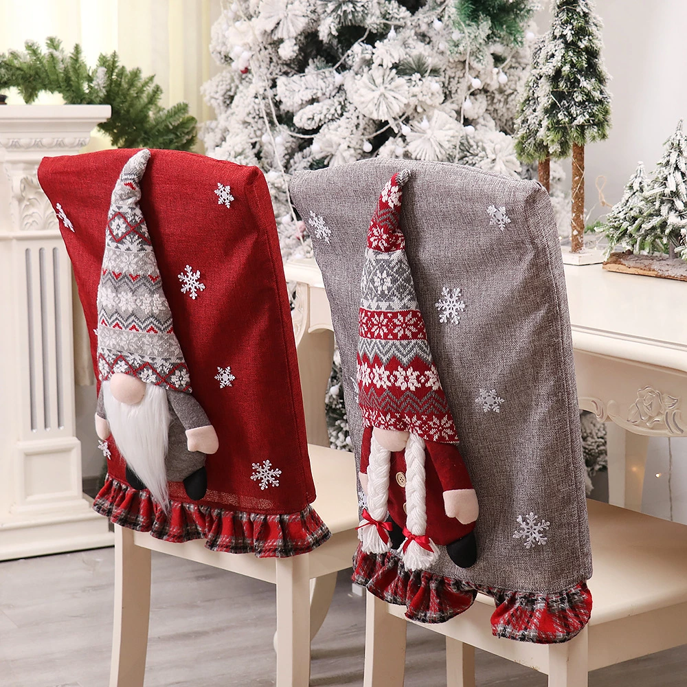 Snowman Oldman Bear Christmas Festival Chair Cover Decoration