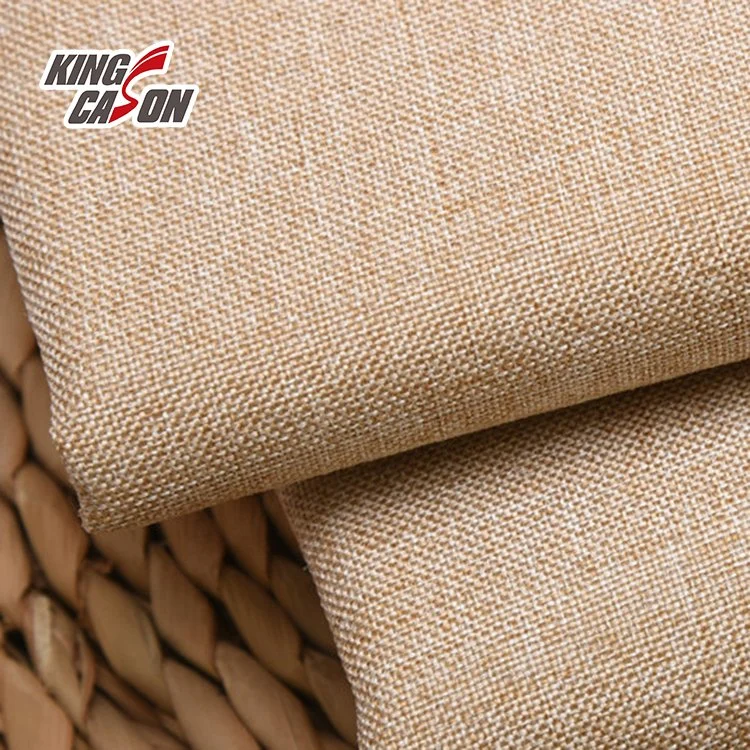 Kingcason Wholesale 100% Polyester Sofa Chair Cover Cushion Upholstery Linen Fabric