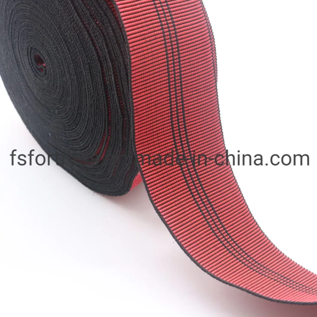 Furniture Webbing, Sofa, Chair Wholesale Woven Elastic with High Quality Red