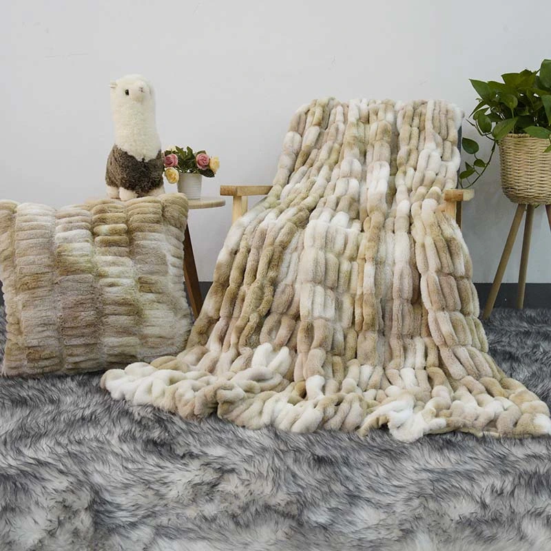 Polyester /Spandex Print Faux Fur Blanket of Bedding Prayer Mat Hometextile Throw