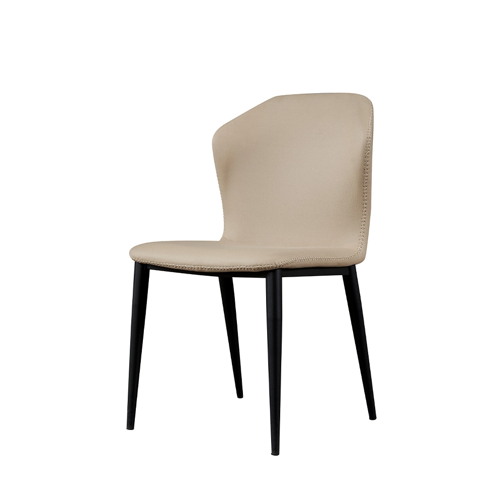 High Quality with Low Price Restaurant Home Dinner Furmiture Metal Leisure PU Leather Modern Dining Chair