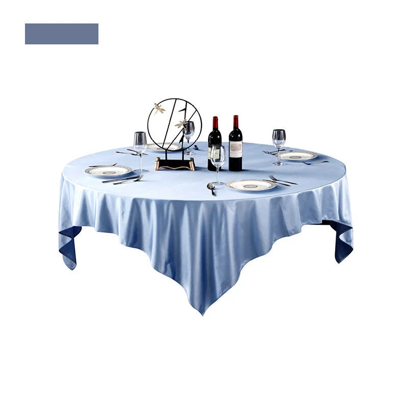 Hotel Polyester White 120&quot; Tablecloth Wedding Round Tablecloth Nappe Banquet Restaurant Table Cloth Double-Layer Wedding Table Cover