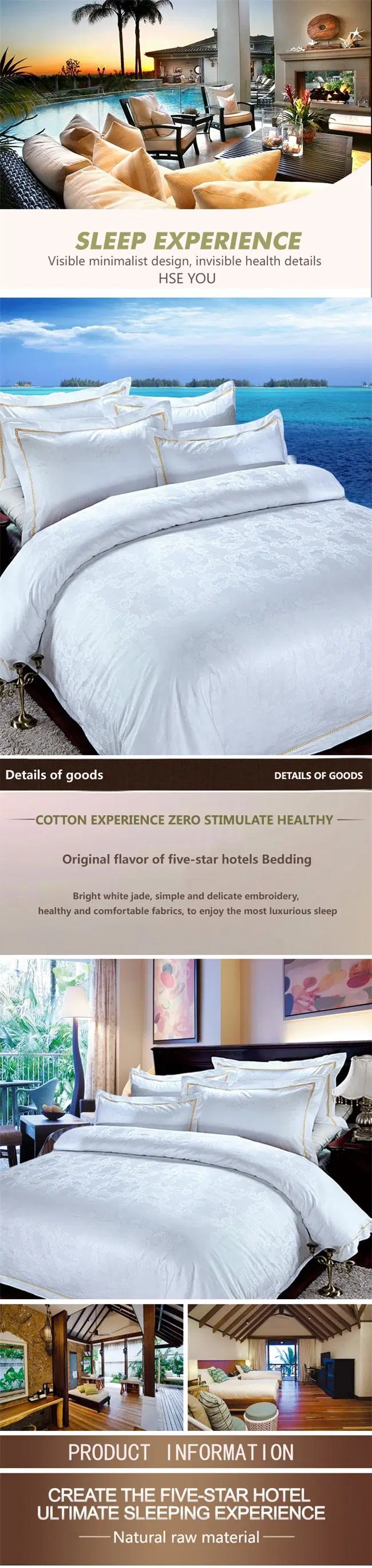 100% Cotton Sateen Jacquard Bedding Cover Bed Linen