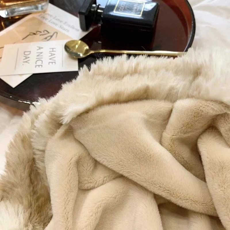 Polyester /Spandex Print Faux Fur Blanket of Bedding Prayer Mat Hometextile Throw