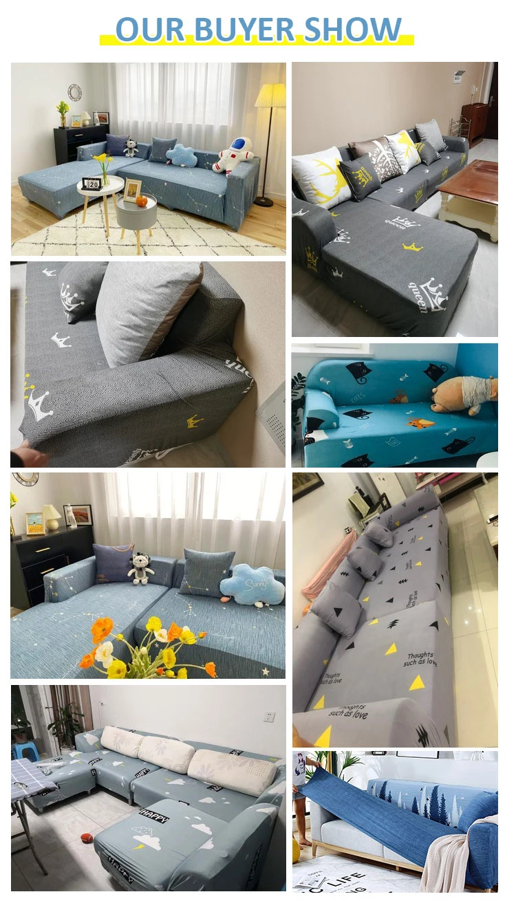 3 Bodies Velvet Elastic Recling Dust Cover, Corn Texture Design Universal Sofa Cover