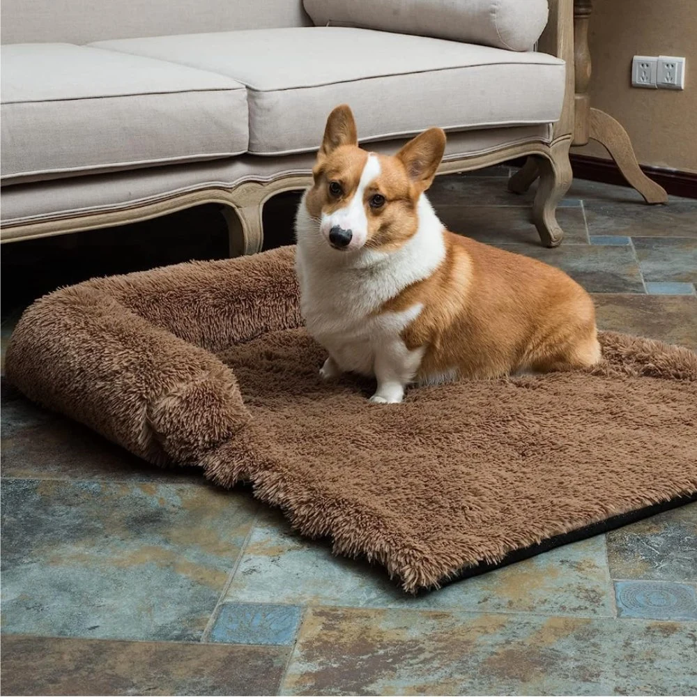 Calming Dog Bed Sofa Covers for Pets with Removable Washable Cover