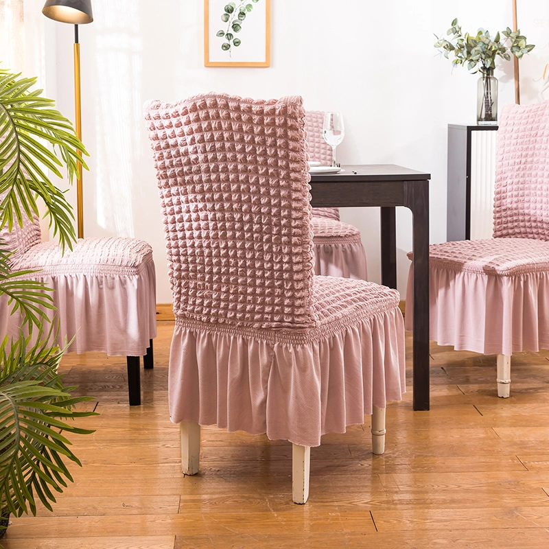 Cross-Border Light Luxury Seersucker Lace Skirt Chair Cover All-Inclusive Universal Household Elastic One-Piece Chair Cover