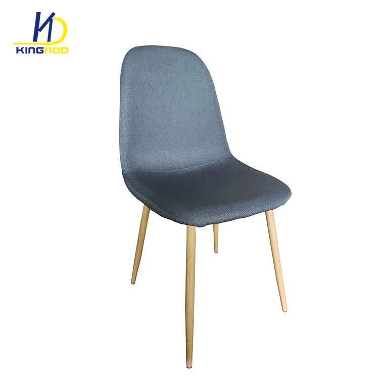 Wholesale Modern Type Hot Transfer Metal Legs Fabric Cover Dining Chair