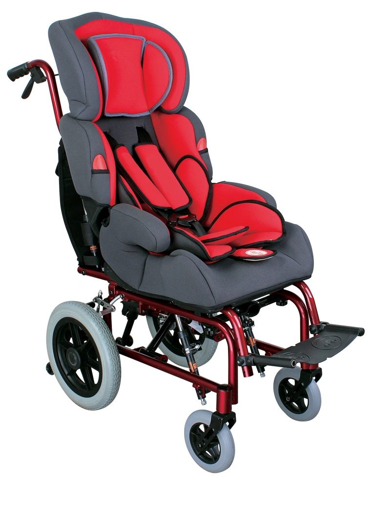 2023 Folding Pediatric Wheelchair for Cp Children with All Terrain Capability