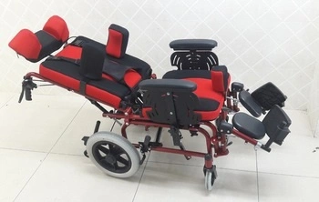 2023 Folding Pediatric Wheelchair for Cp Children with All Terrain Capability