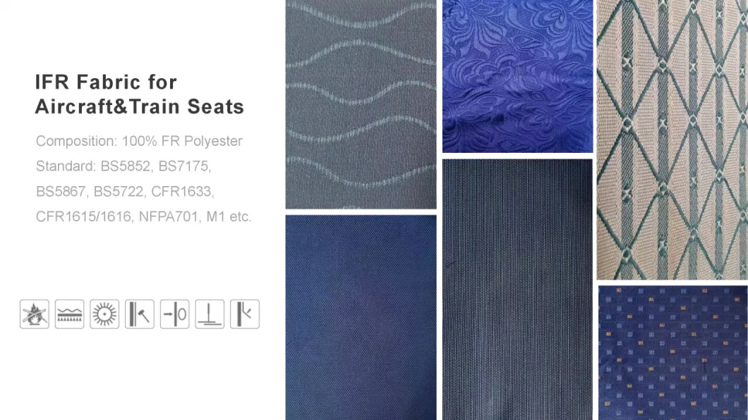 Factory Supply Flame Retardant 100% Polyester Sofa Fabric, Seat Cover