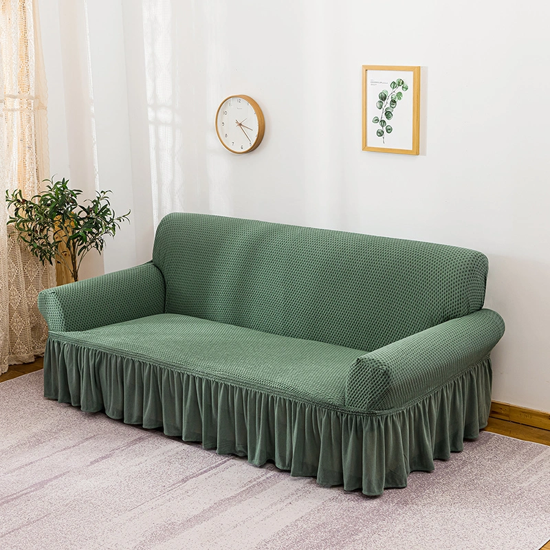 Nordic High-Grade Pure Color Cloth Sofa Cover Full Package Lace Thickened Turkey Small Square Sofa Cover Four Seasons