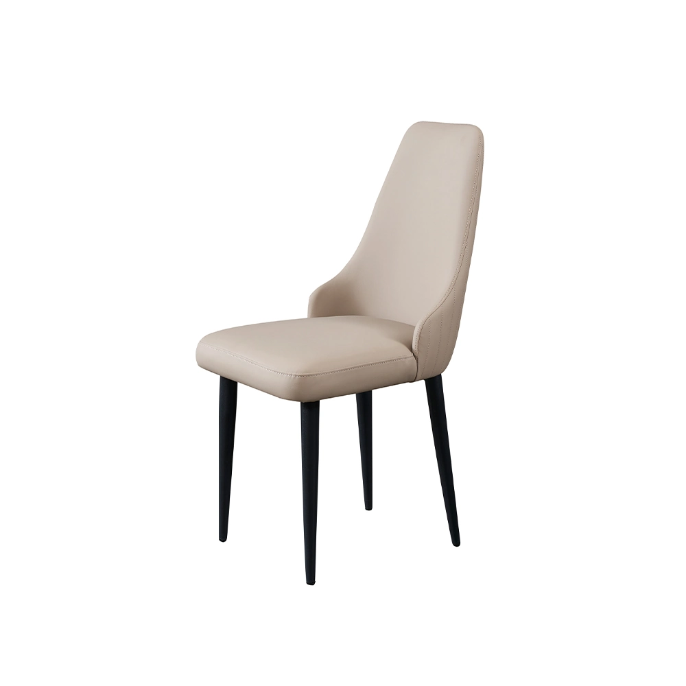 Leather Dining Chair with Stainless Steel Legs for Home Furniture