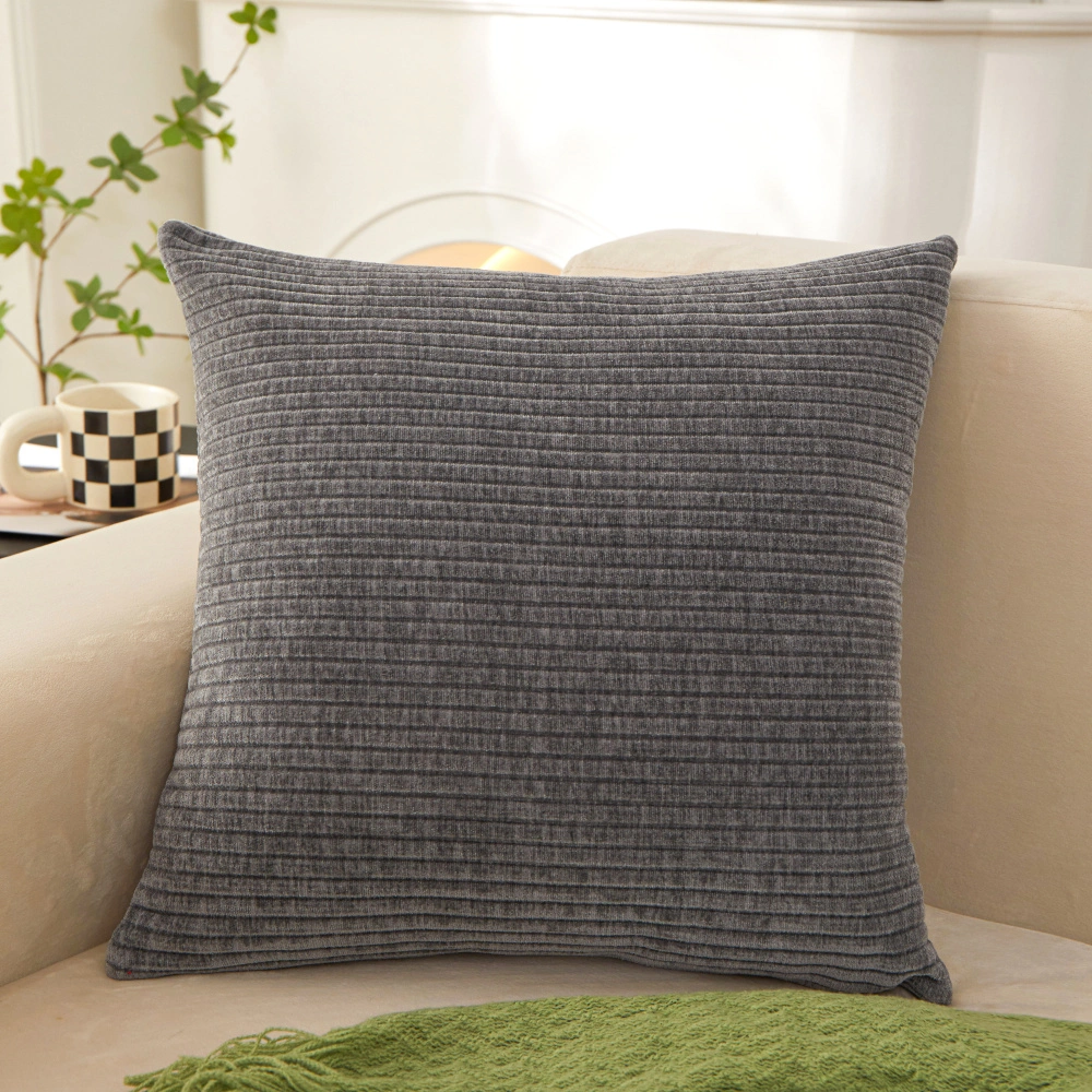 Delicate Stripe Cushion Cover with Soft Velvet Fabric, Multiple Colors Available, Perfect for Living Room Sofa