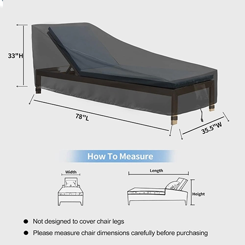 Outdoor Waterproof Terrace Recliner Cover - UV Resistant Recliner Cover, Heavy-Duty Windproof Terrace Sofa Furniture Cover