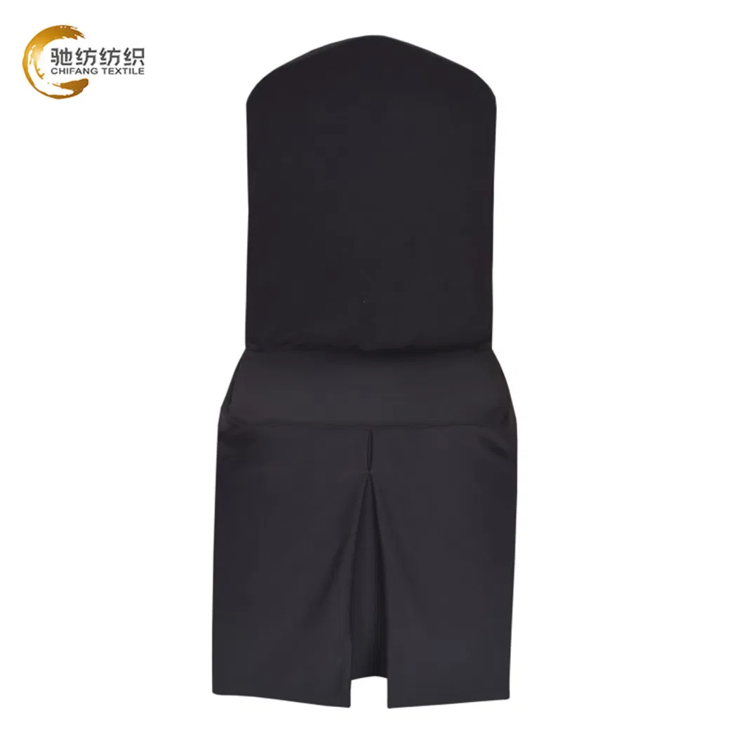 Outdoor Party Banquet Stretch Elastic Wedding Decor Custom Welcomeblack/White Solid Chair Cover Chair Covers