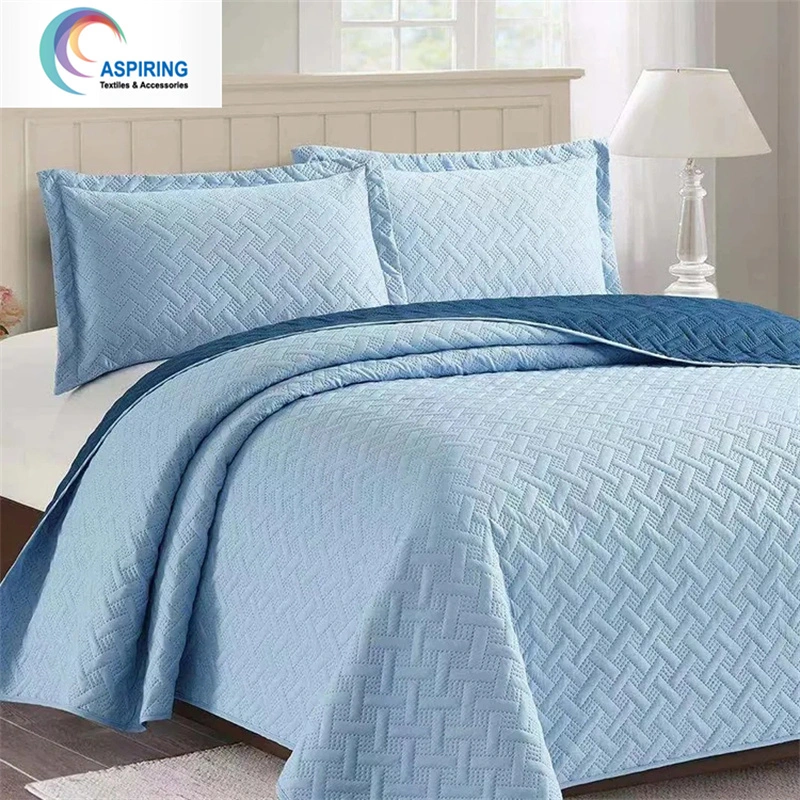 Wholesale Products China Cheap Price 100% Polyester Ultrasonic Quilted Bed Cover