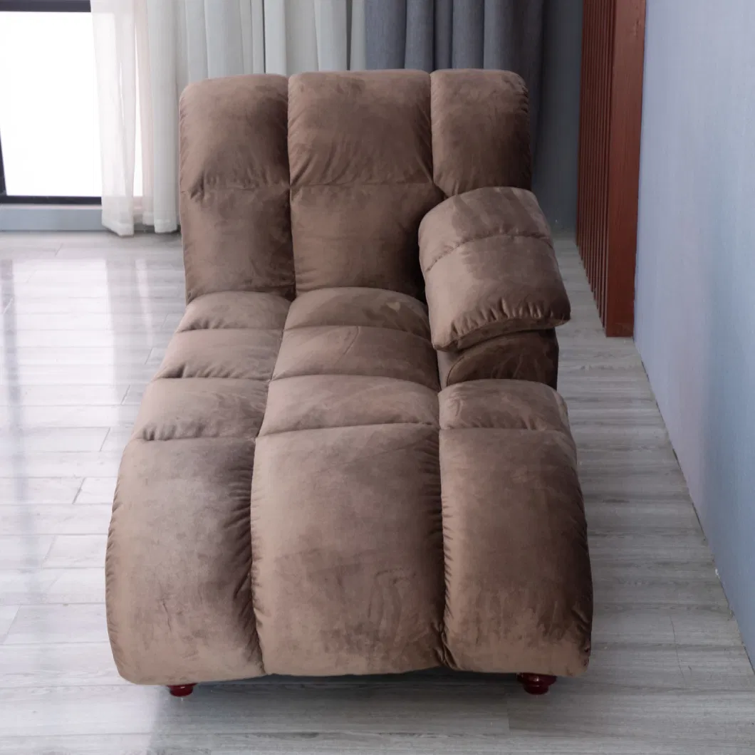 Customized Huayang Couch Chaise Lounge Longue Upholstered Chesterfield Sofa Bedroom Furniture OEM