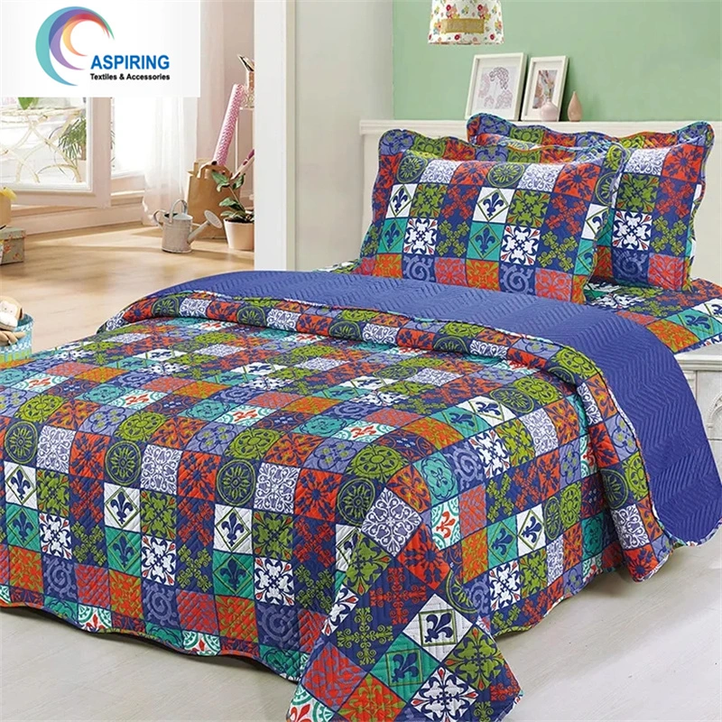 Wholesale Products China Cheap Price 100% Polyester Ultrasonic Quilted Bed Cover