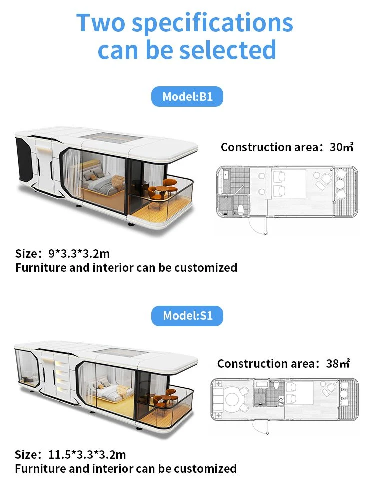 Yoursjoys Space Capsule Small Mobile Home Modern Modular House Prefabricated Homes