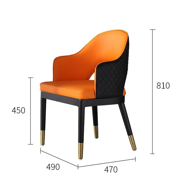 Zode Modern Home/Living Room/Office Dining Chair Fabric Armchair Tub Conference Chair Hotel Restaurant Chair with PU Leather