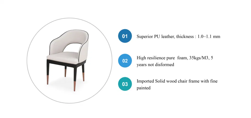 Zode Modern Home/Living Room/Office Dining Chair Fabric Armchair Tub Conference Chair Hotel Restaurant Chair with PU Leather