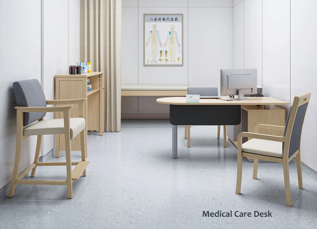 Modern Design Hospital Furniture Doctor Office Desk Medical Wooden Computer Table and Chair