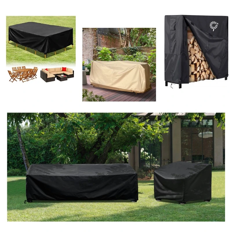 Dandelion 600d Patio Sofa Set Cover Black Custom Beige PVC Long Chair Covers