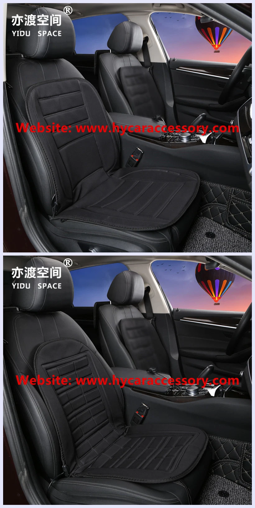 Universal 12V Black Cushion Winter Auto Car Seat Far Infrared Heating Cover